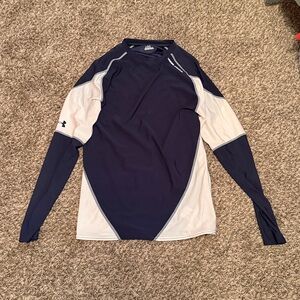 Under Armour Men’s XL Navy and White Long-Sleeve Rash Guard